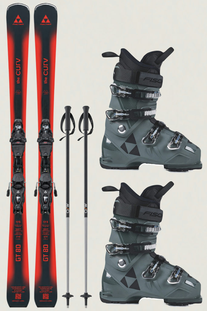 Combi Deal: Fischer GT 80 + Skischoenen + stokken